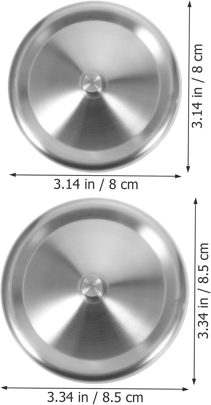 Luxshiny Stainless Steel Mug Lid Set 3.34 Inch Reusable Leak Proof Round Cup - Image 2