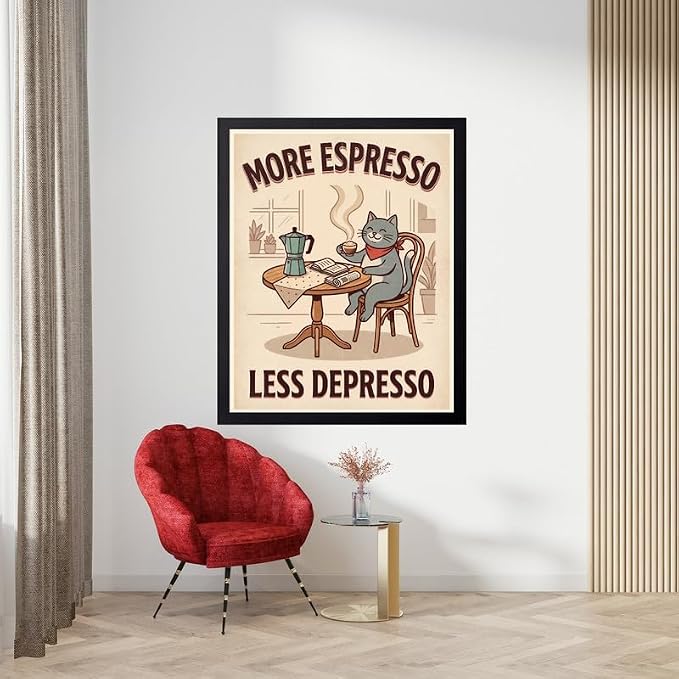 Lawrence Williams Designs Coffee Cat Poster - Image 5
