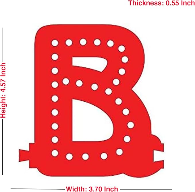 M&T Displays LED Marquee Letter Lights Modular Red Light Up Alphabet Initial B - Image 2
