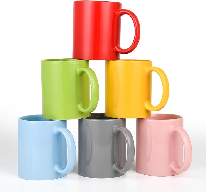 BYCNZB 12oz coffee mug set of 6 Coffee Mugs by BYCNZB
