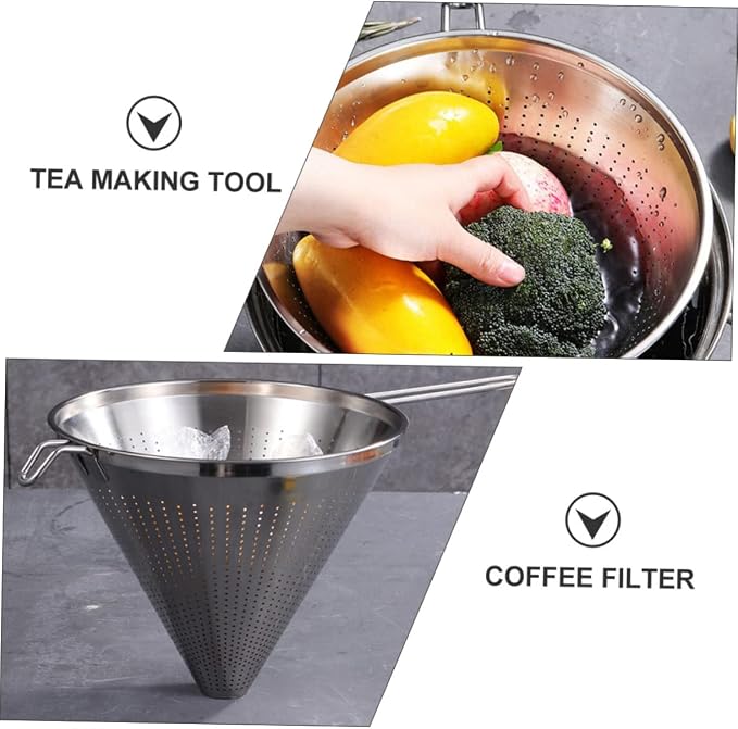 NUOBESTY 1Pc Stainless Drip Filter Funnel Reusable Kitchen Strainer - Image 8