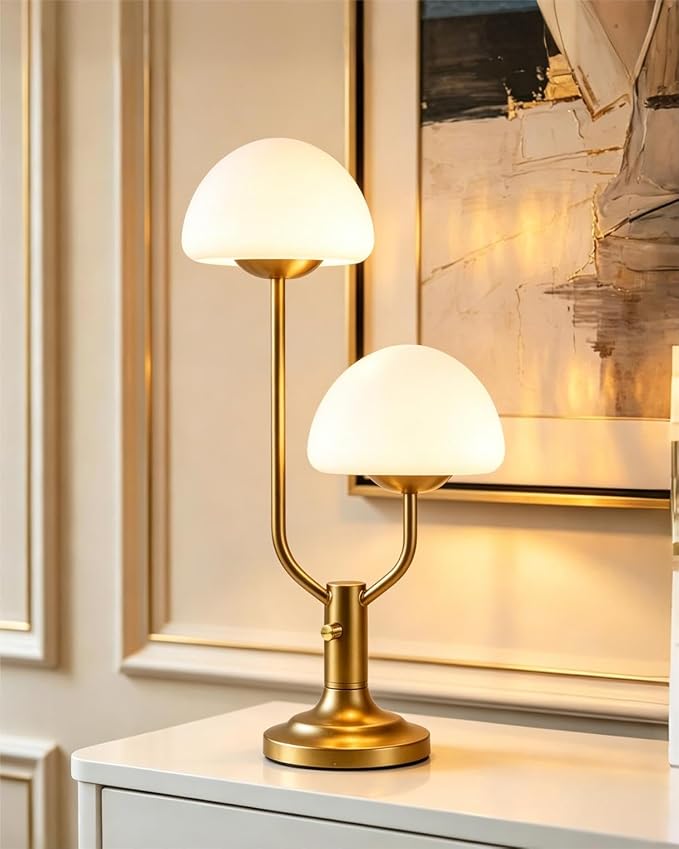 Lightdot Mushroom Table Lamp for Bedroom, Desk Bedside Small Lamps for Living by LightdotLighting