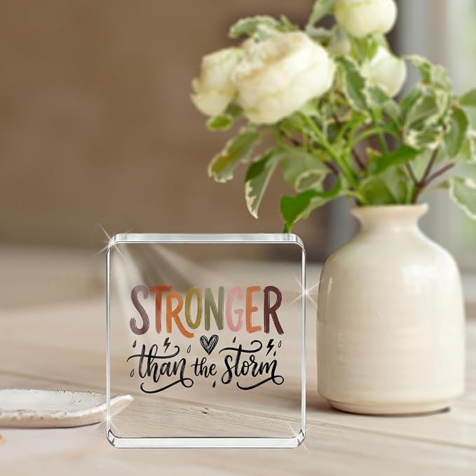 Christian Gifts for Women Men Desk Decor, Boho Inspirational Religious Acrylic - Image 4