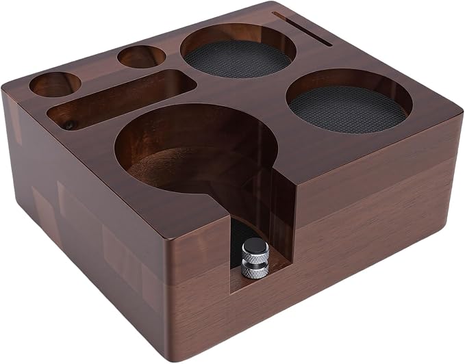 Elegant Walnut Finish Coffee Handler Station Equipment - Image 2