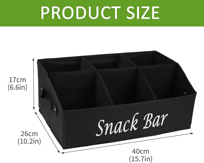 Snack Organizer for Countertop, Trapezoid Fabric Snack Bin Holder - Image 3