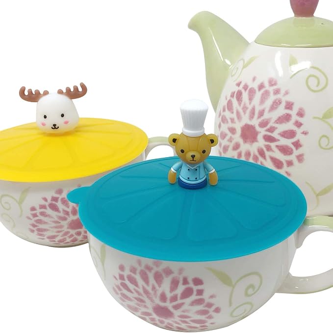 allydrew Silicone Cup Lids, Anti-Dust Leak-Proof Coffee Mug Covers - Image 4