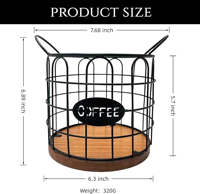 Coffee Pod Holder, Large Capacity K Cup Holder Organizer, Big Metal Capsule - Image 7