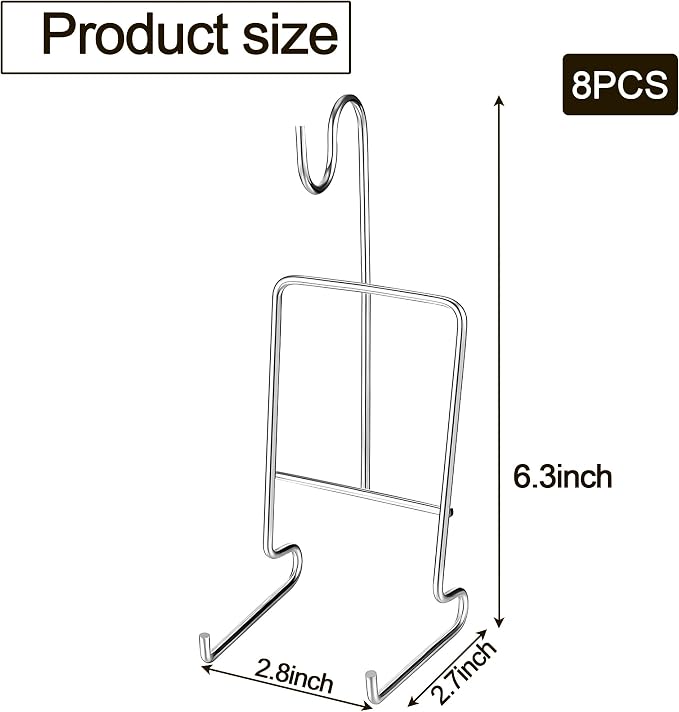 8 Pack Tea Cup and Saucer Display Stand Holder Metal Stand - Image 2