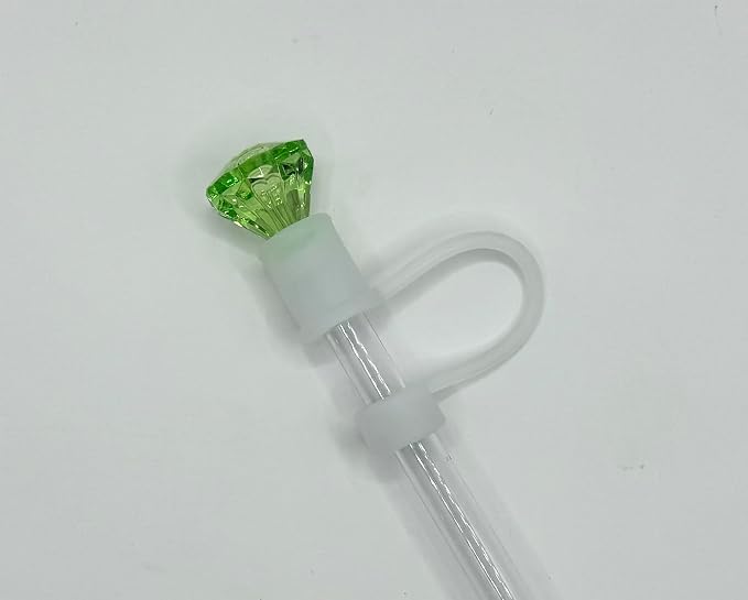 6 Pack 10mm Diamond Gem Straw Toppers Assembled and Ready to Use, Fits Stanley - Image 8