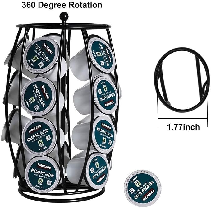 Coffee Pods Storage Organizer Stand, Coffee Pod Carousel, Spins 360-Degrees - Image 5