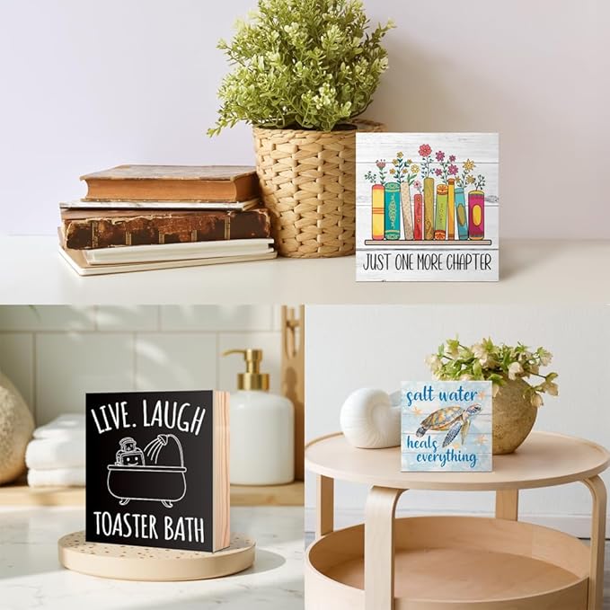 Plants Make Me Happy Wood Box Sign, Funny Plants Desk Decor - Image 6