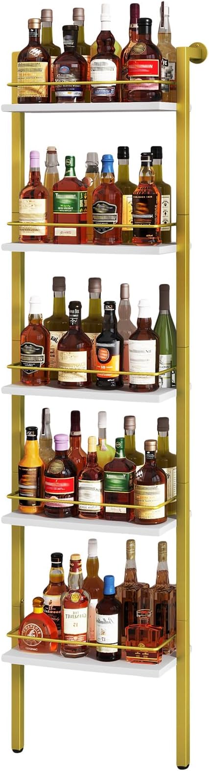 YMYNY 5-Tier Freestanding Wine Rack, UHWR001G | by High-qualityhomefurnishing