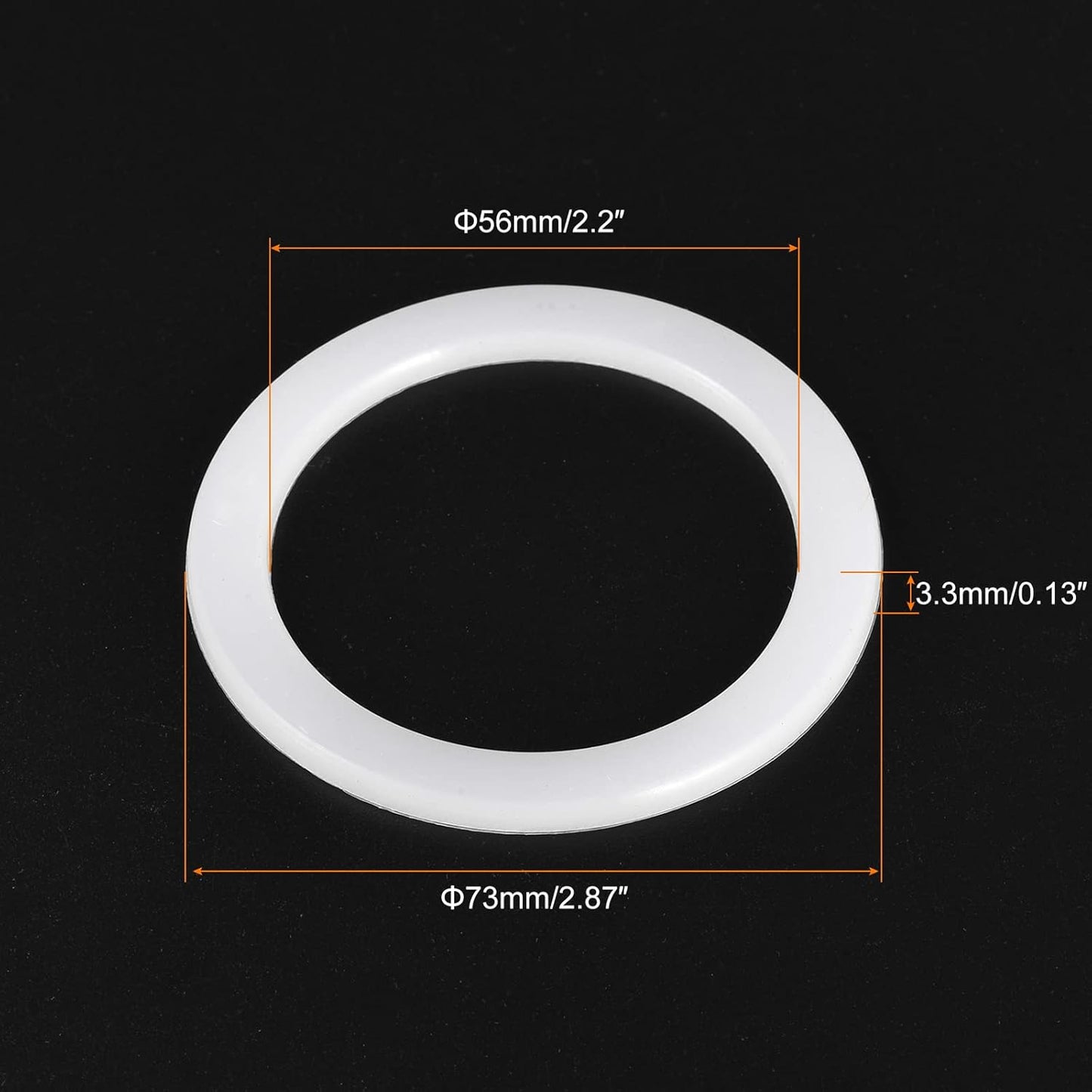MECCANIXITY Gasket Seal Coffee Maker White Silicone Ring Replacement 56x73x3.3mm for 6-Cup Aluminium Coffee Pot, Pack of 5