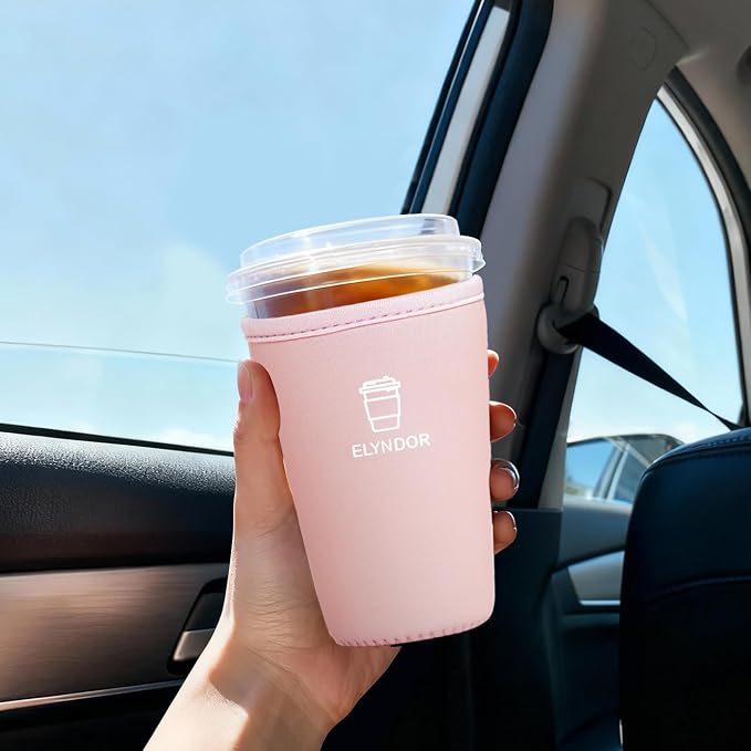 Reusable Insulated Sleeve for Iced Coffee Cup, Beverage Holder for Iced Coffee - Image 3