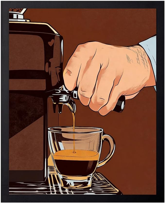Lawrence Williams Designs Espresso Coffee Machine Poster by LawrenceWilliamsDesigns