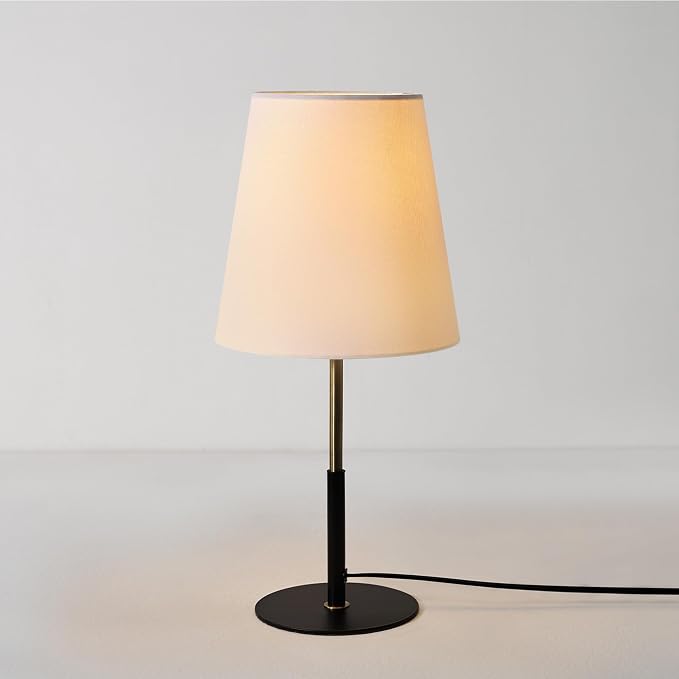 GLOBE Electric 61000045 16" Table Lamp, Matte Black, Brass Accents, On/Off - Image 6