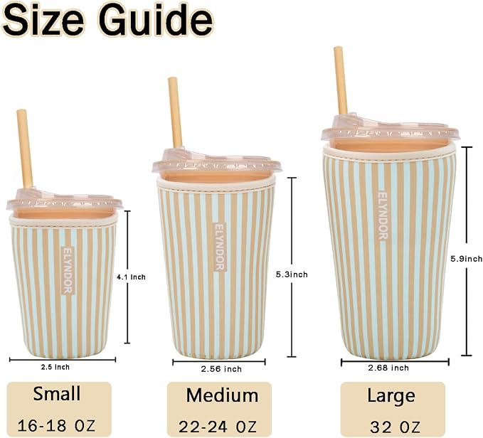 Reusable Insulated Sleeve for Iced Coffee Cup, Beverage Holder for Iced Coffee - Image 5
