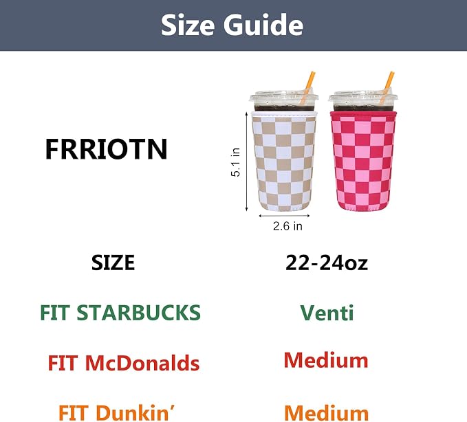 2 Pack Reusable Iced Coffee Sleeves - Image 2