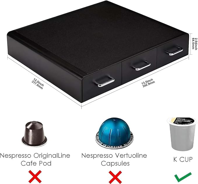 Amazon Basics K-Cup Compatible Coffee Pod Storage Drawer, 3 Easy-Open Drawers - Image 3
