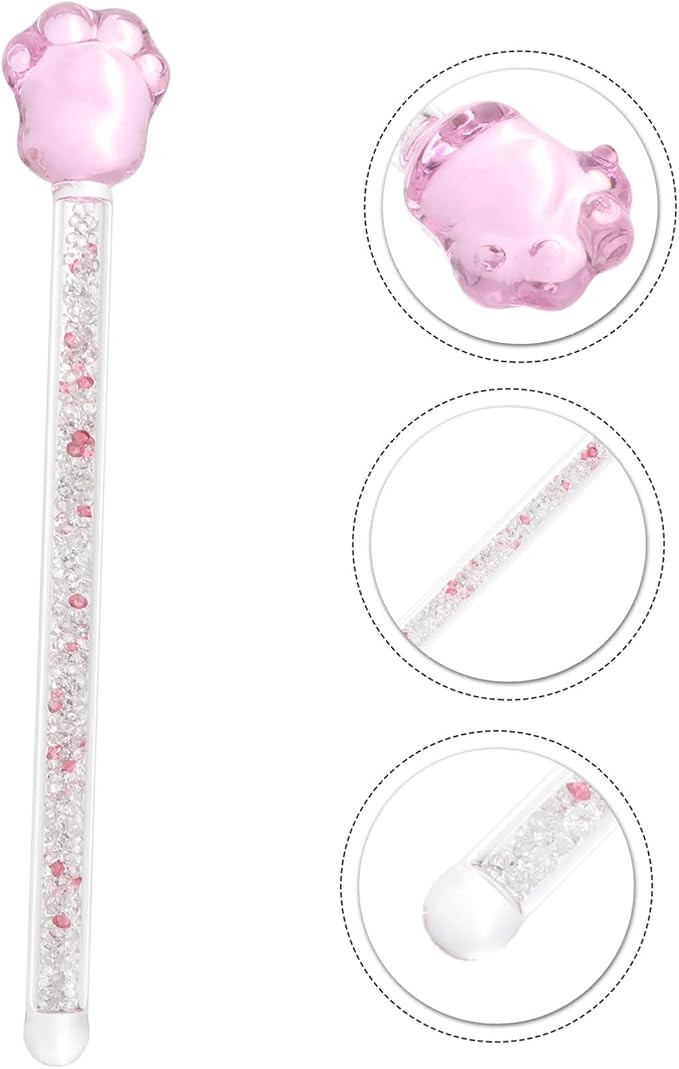 Round Shiny Glass Stirrer Creative Design Swizzle Stick - Image 8
