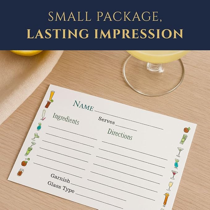 Cocktail Recipe Cards – 50 units – 4″×6″ Fill-in-the-Blank Cards - Image 5