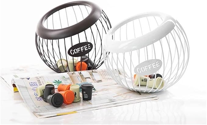 Iron Coffee Capsule Holder Fruit Snack Storage Rack Multifunctional Hollow - Image 2