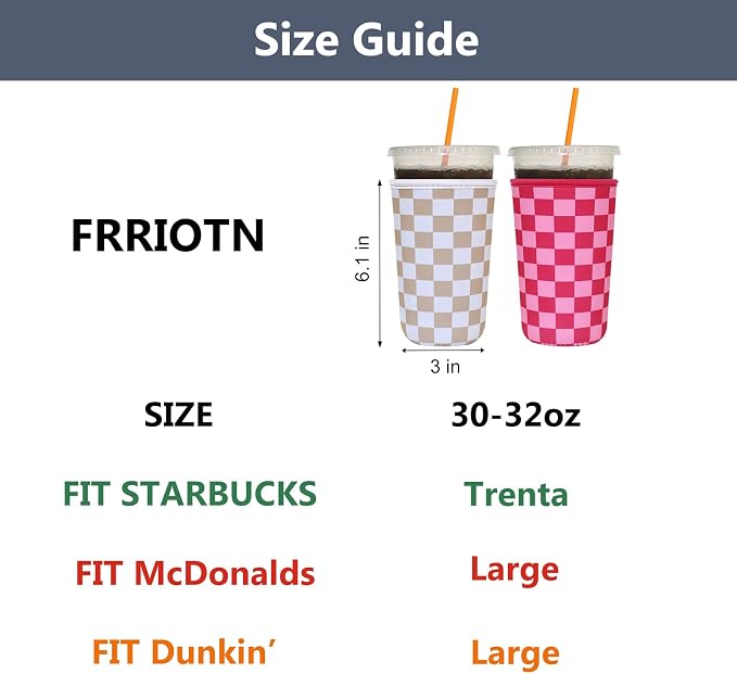 2 Pack Reusable Iced Coffee Sleeves - Image 2