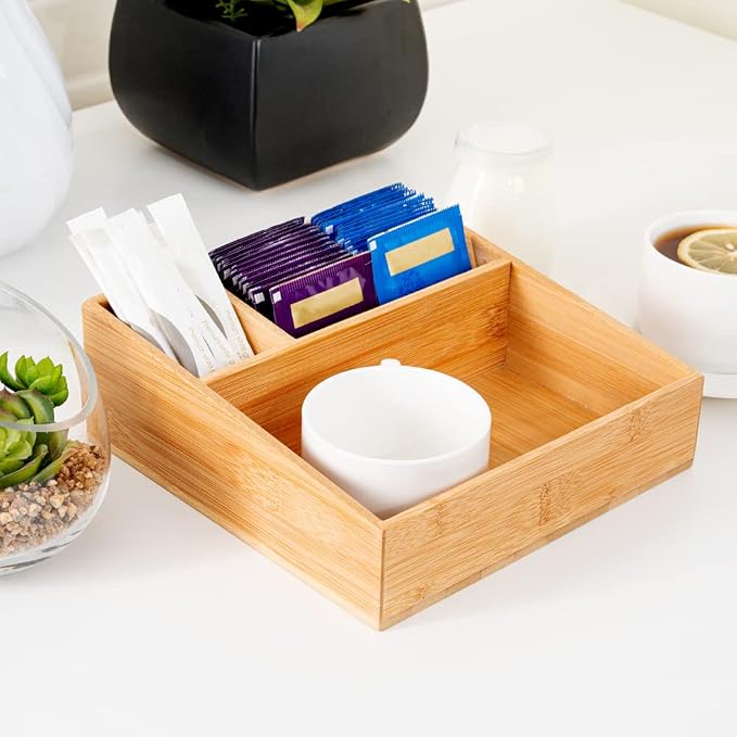 Restaurantware-8.3 x 8.3 x 2 Inch Coffee Condiment Organizer, 1 Square Creamer - Image 9