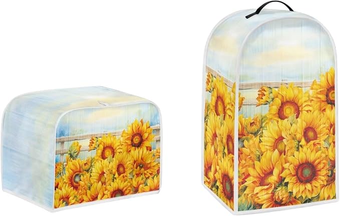 DogInTheHole Small Appliance Dust Covers Set: Sunflower Blender & 2 Slice by doginthehole