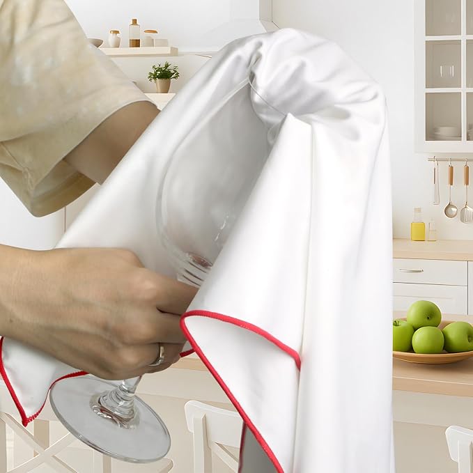 Wine Glass Polishing Cloths Large Glass Cleaning Cloth, Streak Free, Lint Free - Image 5