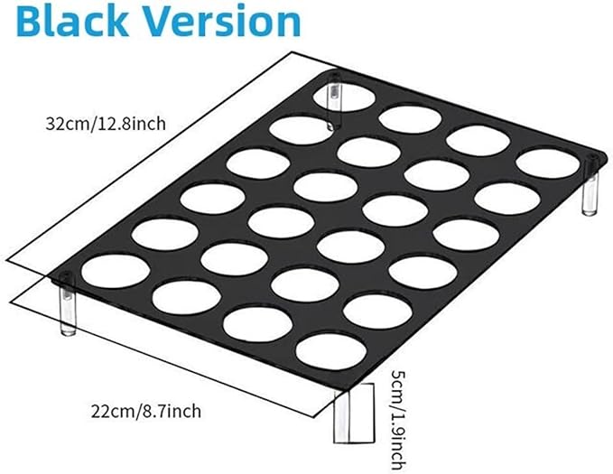 Capsule Display Stand 24-Hole Coffee Bean Pod Rack Desktop Tray Organizer - Image 2