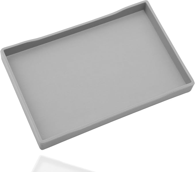 Gray Serving Tray, Hard Plastic Tray | by VCREATC-VCREATEFORCUSTOMER