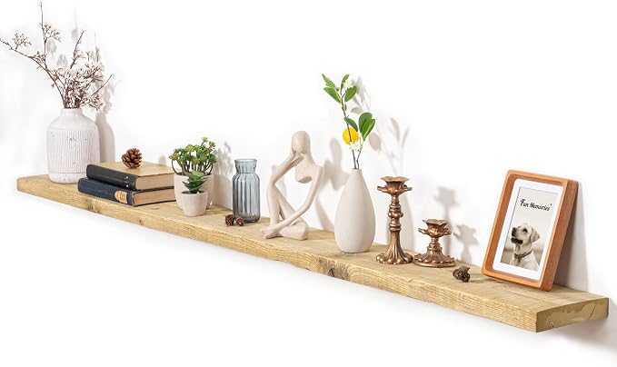 Fun Memories 72 Inch Reclaimed Wood Floating Shelves by FunMemories