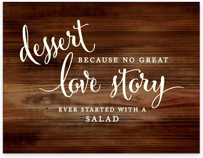 Andaz Press Wedding Party Signs, Rustic Wood Print, 8.5-inch x 11-inch by AndazPress