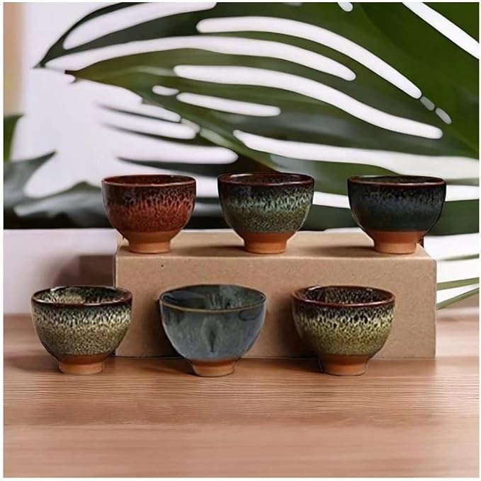 Better-Love 6PCS Handmade Ceramic Espresso/Tea/Sake Cup Gift Set - Image 2