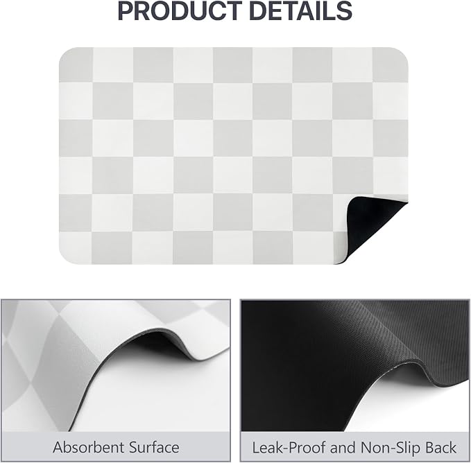 Dish Drying Mat for Kitchen Counter, Coffee Bar Mat - Image 4