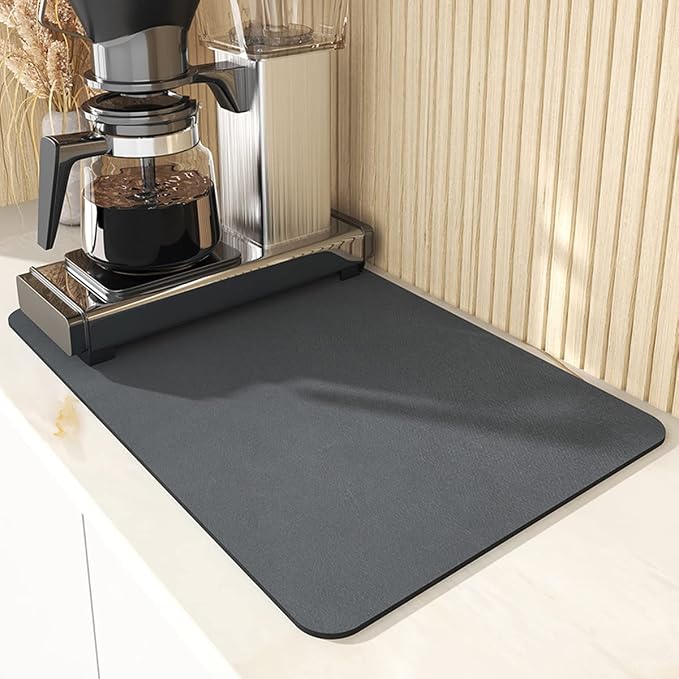 Coffee Mat Rubber Backed, Absorbent Coffee Maker Mat - Image 3