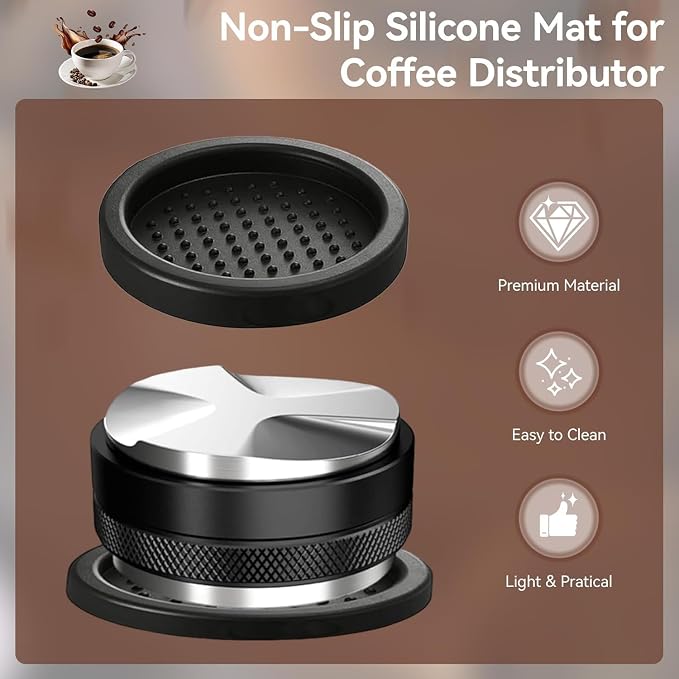 51mm Espresso Accessories Kit, Coffee Distributor and Tamper Leveler, Tamper Mat - Image 5