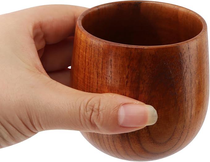 Wooden Whiskey Glasses, Bourbon Drinking Glass Natural Wooden Teacups Coffee - Image 8