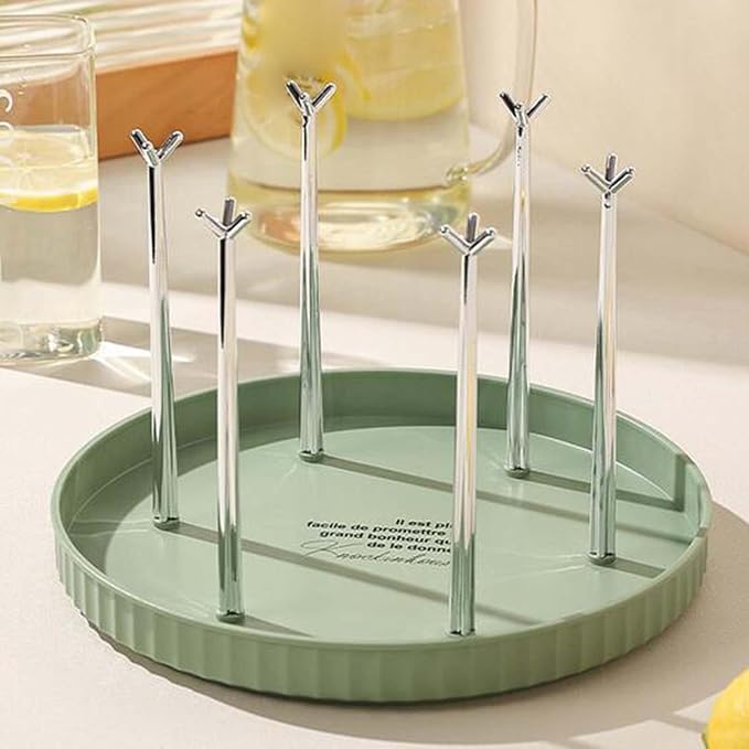 6 Hooks Water Cup Hanger, Cup Storage Rack, Removable Household Stable Creative - Image 4