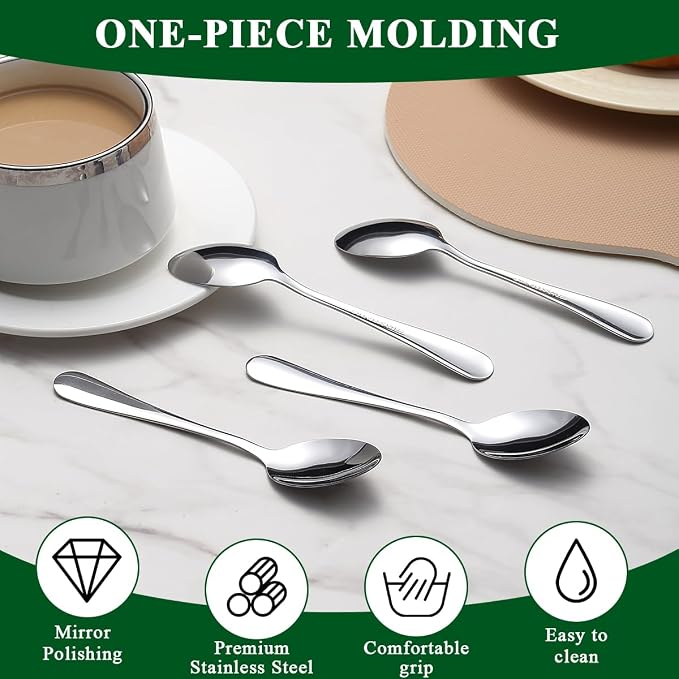 Demitasse Espresso Spoons 12 Pieces 5.5", Berglander Stainless Steel Mini - Image 5