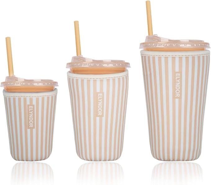 Reusable Insulated Sleeve for Iced Coffee Cup, Beverage Holder for Iced Coffee by Unknown