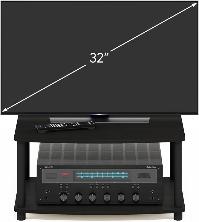 Furinno TURN-N-TUBE TV Riser Stand, 2-Tier Small Elevated No Tools TV Stand - Image 6