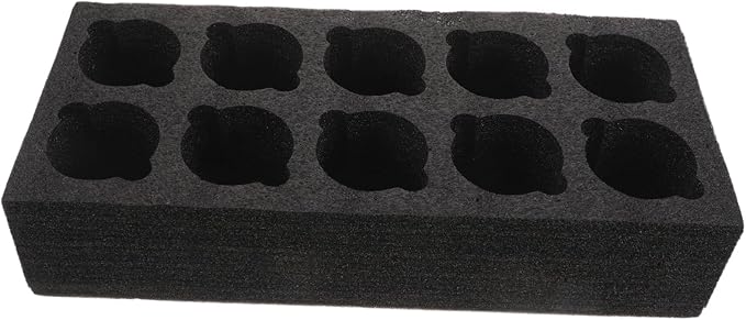 Takeout Drink Carrier Tray 10-Compartment Foam Cup Holder Black Anti-Spill Milk by MOBUTOFU