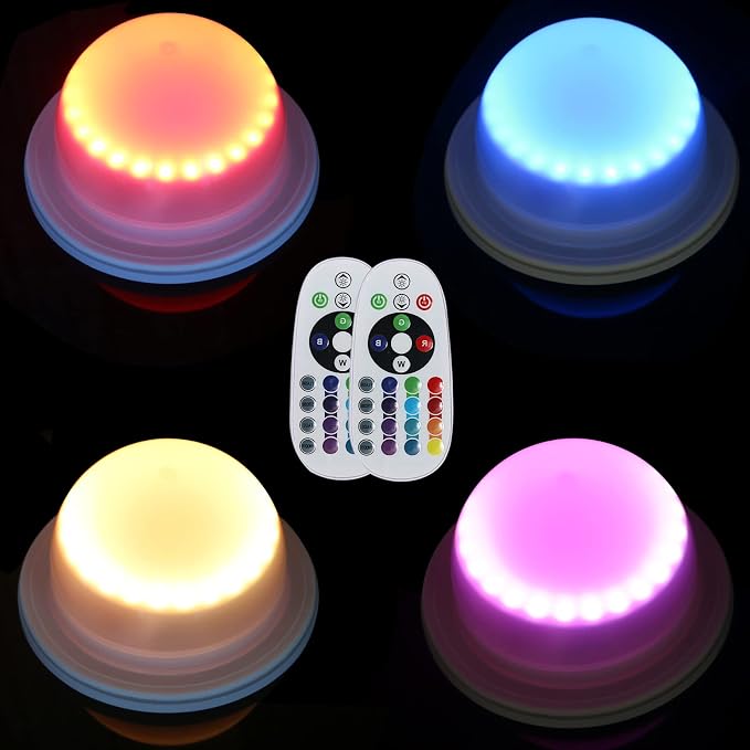 4 Pack LED Under Table Lights for Parties by ACMEE