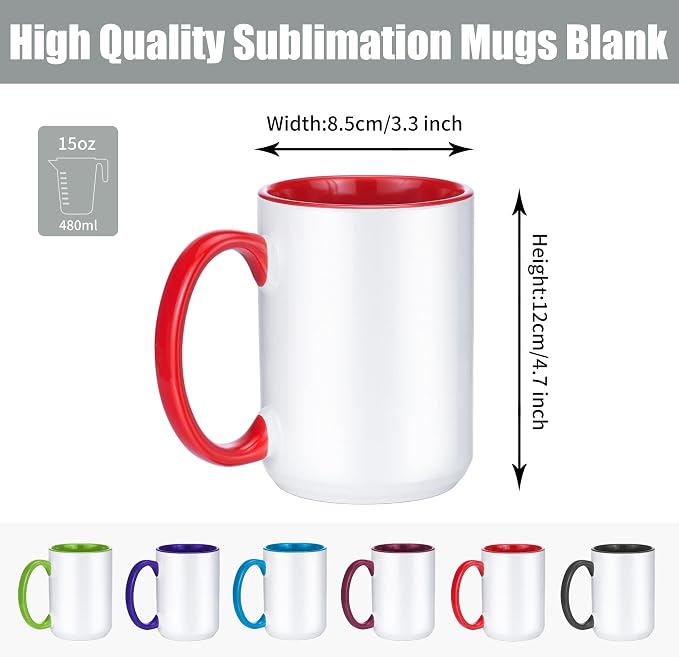 TANGLONG Sublimation Mugs 15 oz Sublimation Cups Bulk Coffee Mugs Tazas Para - Image 4