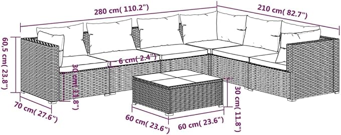 7-Piece Modular Patio Furniture Set - Image 6
