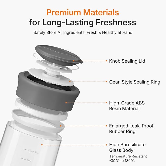 Upgraded Rotary Airtight Glass Mason Jar - Image 8