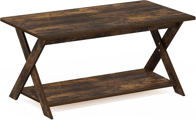 Furinno Modern Simplistic Coffee Table, 2-Tier Rectangle Center Table - Image 5
