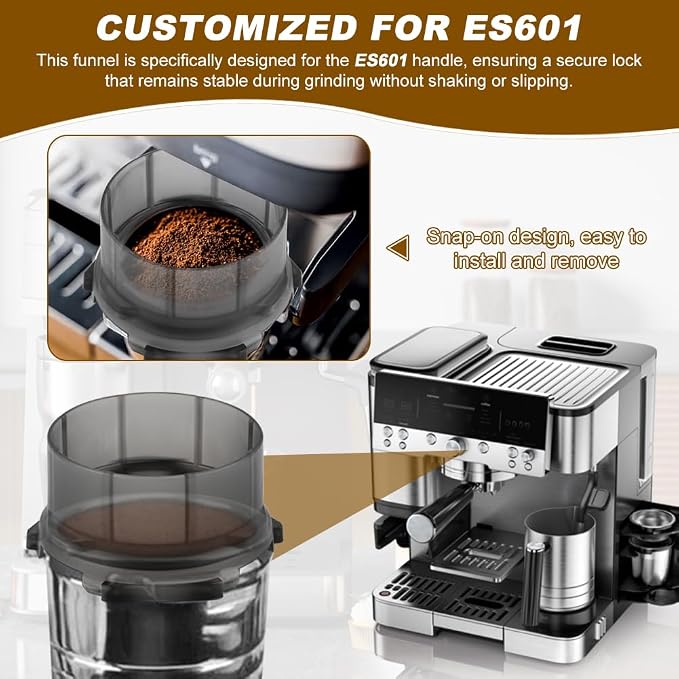 Portafilter Funnel for Nin-ja Espresso Machine ES601, No-Mess Espresso Funnel - Image 4